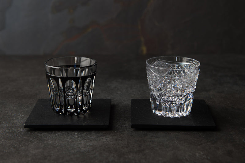 江戸切子 秀石さん作 江戸切子 堀口硝子 最高級 蓋付きグラス 八角籠