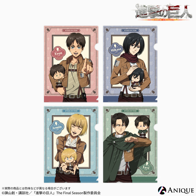 リヴァイ エレン ミカサ A5クリアファイル セット 進撃の巨人 アニメガ