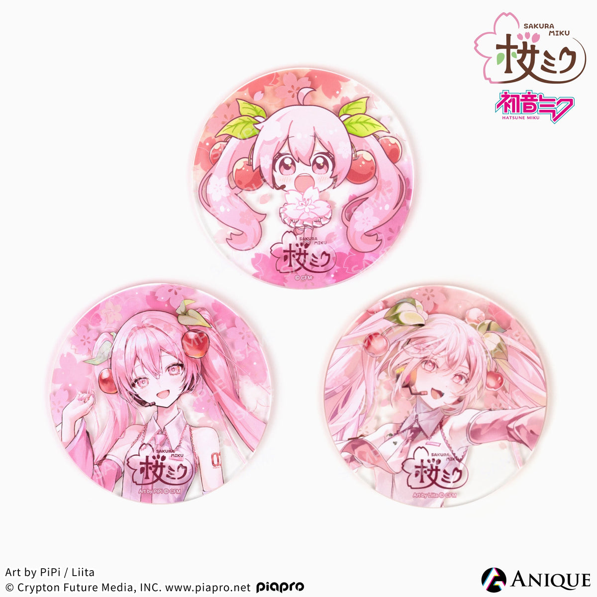 初音ミク animate cafe クリアファイル 2枚セット R_りんご 初音ミク