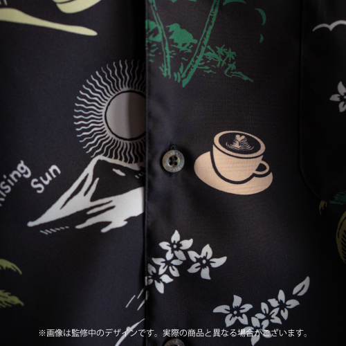 佐藤心&十時愛梨×PAIKAJI 沖縄の時アロハシャツ ブラック Lサイズ