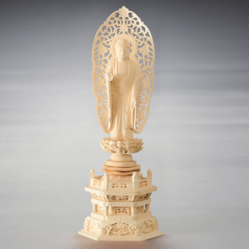 仏像 本尊 立阿弥陀如来 六角台座 舟形光背【メーカー取寄品】 — 仏壇