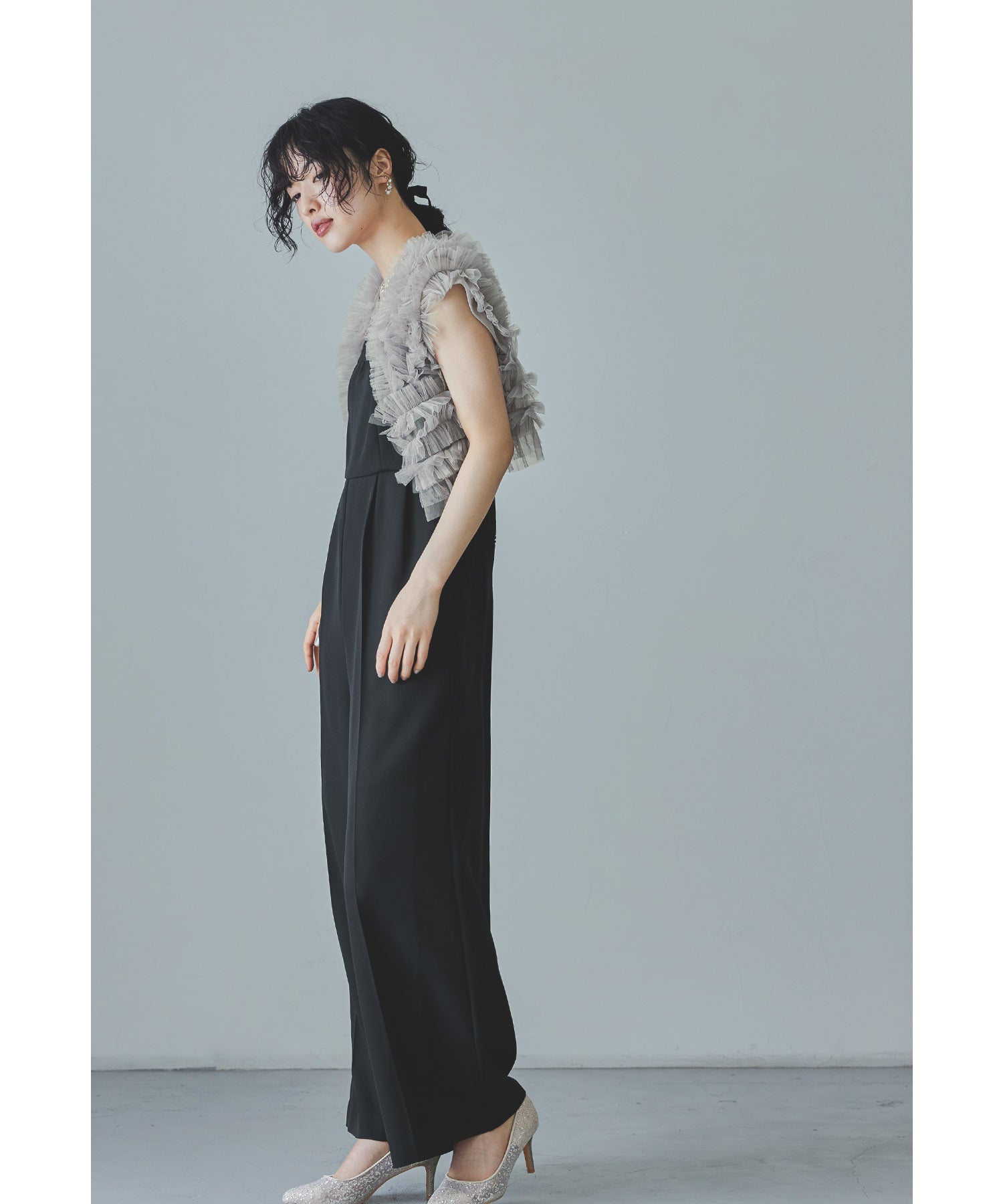 新品✨️】niana チュールベスト&オールインワン パンツドレス