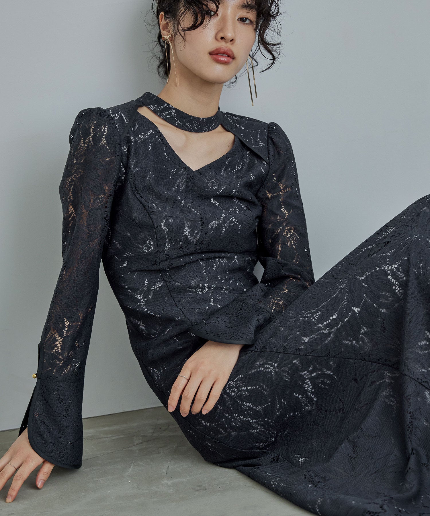 バックオープンティアドロップドレス パーティードレス 結婚式 同窓会