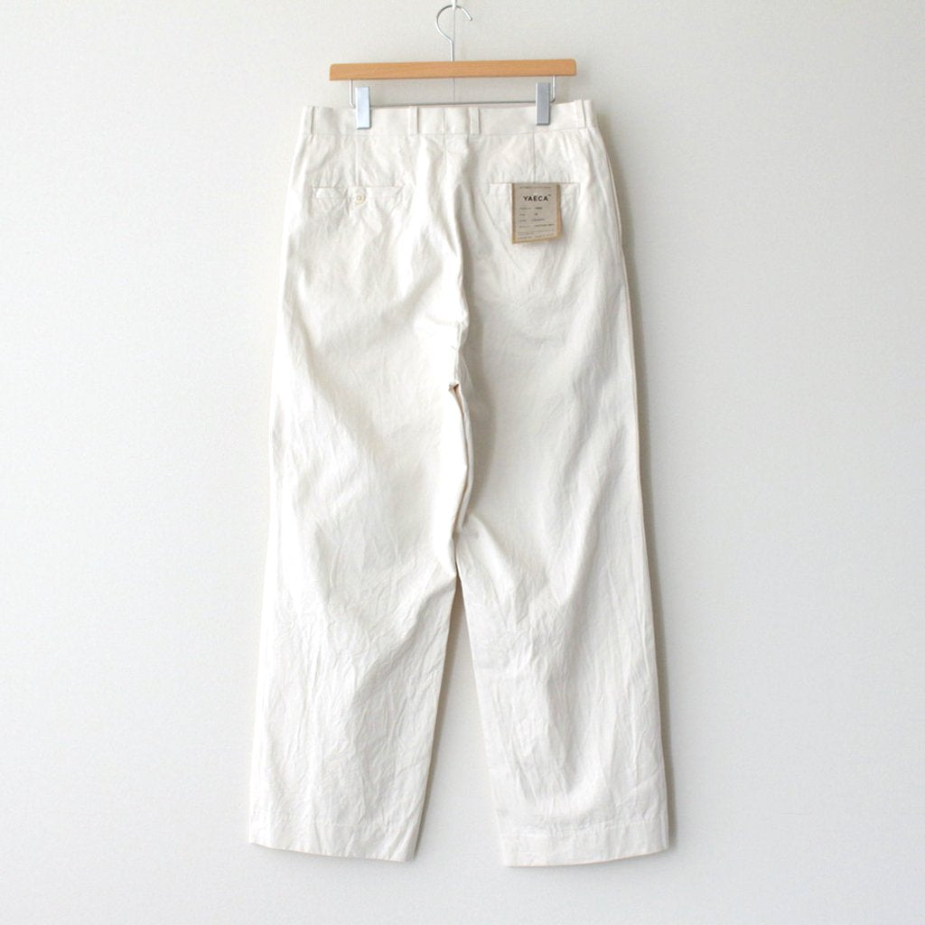 CHINO CLOTH PANTS TUCK STRAIGHT #LIGHT BEIGE [13608] – ciacura