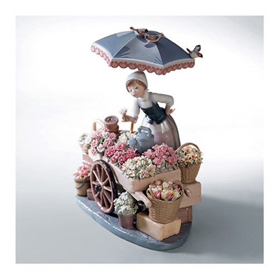 リヤドロ〉公園通りの花屋さん（台座付）｜近鉄百貨店ネットショップ