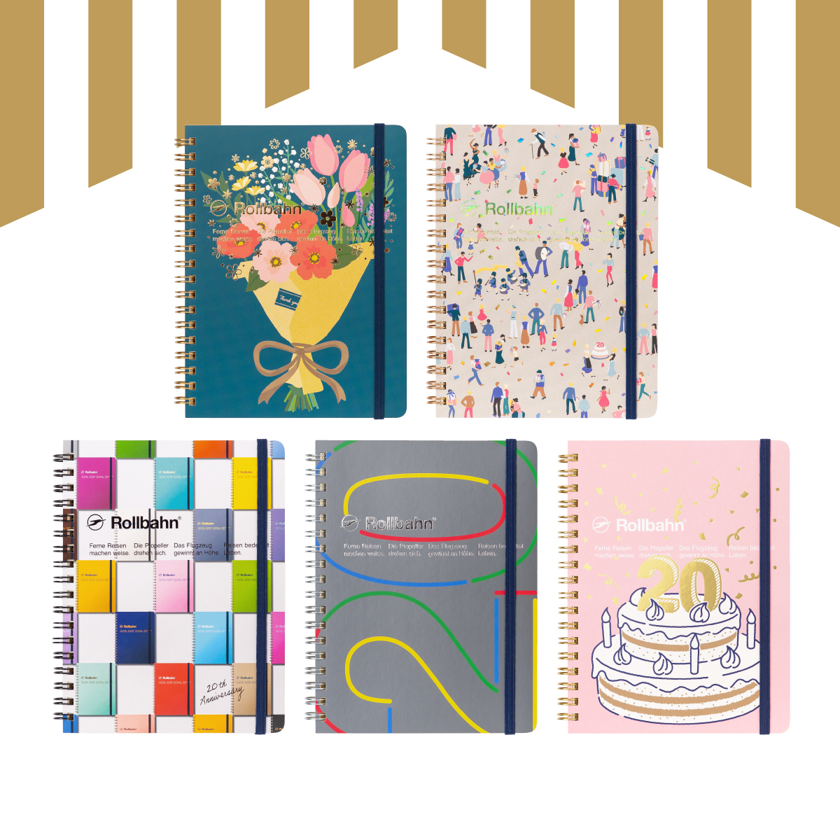 Rollbahn 20周年記念】限定デザインのロルバーンポケット付メモ