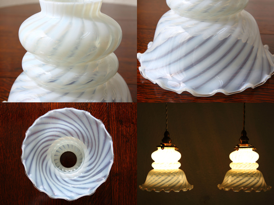 フェントン（ダイヤモンド）1940年 ランプスタンド オパールセント