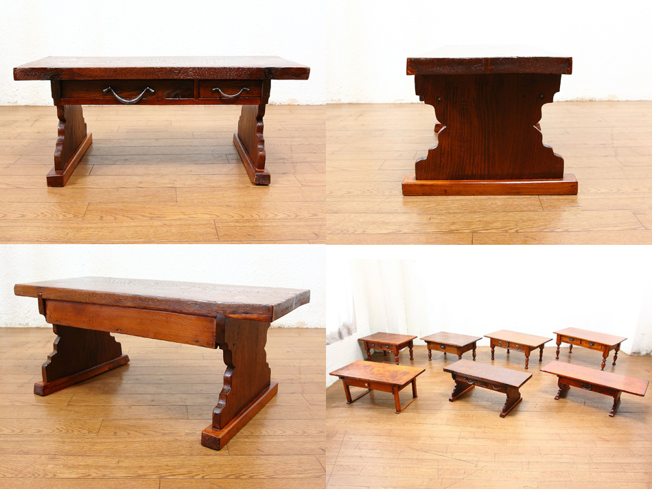 和骨董WA-COTTOO Jスタイル 文机FUZUKUE 欅(ケヤキ) スモール 寺子屋