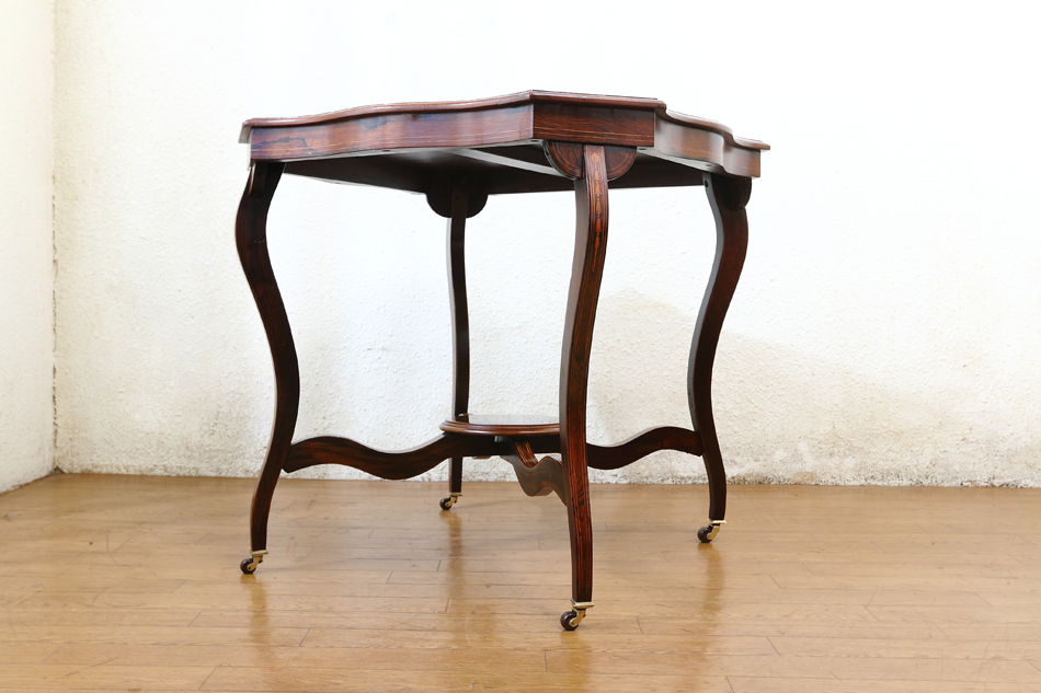 希少レア旧イマン ダイアナローズアンティーク木製テーブル