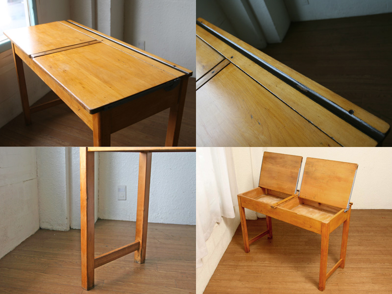 2Pスクールデスク｜アンティーク家具・照明の専門店｜デニム