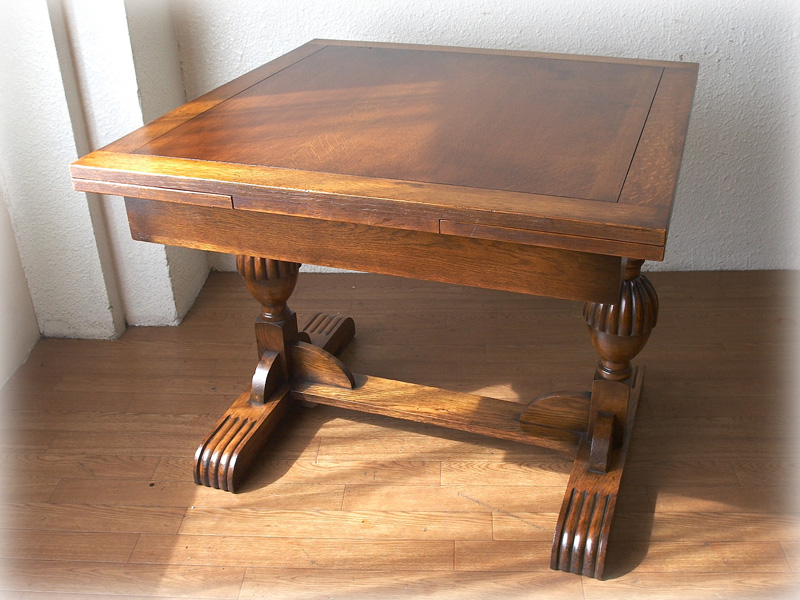 英国 アンティーク テーブル 家具 100年もの ドローリーフ イギリス