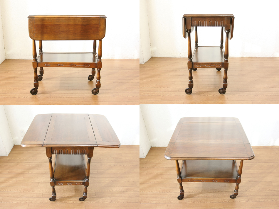 ☆ 昭和レトロ 古家具 バタフライワゴン キッチンワゴン テーブル