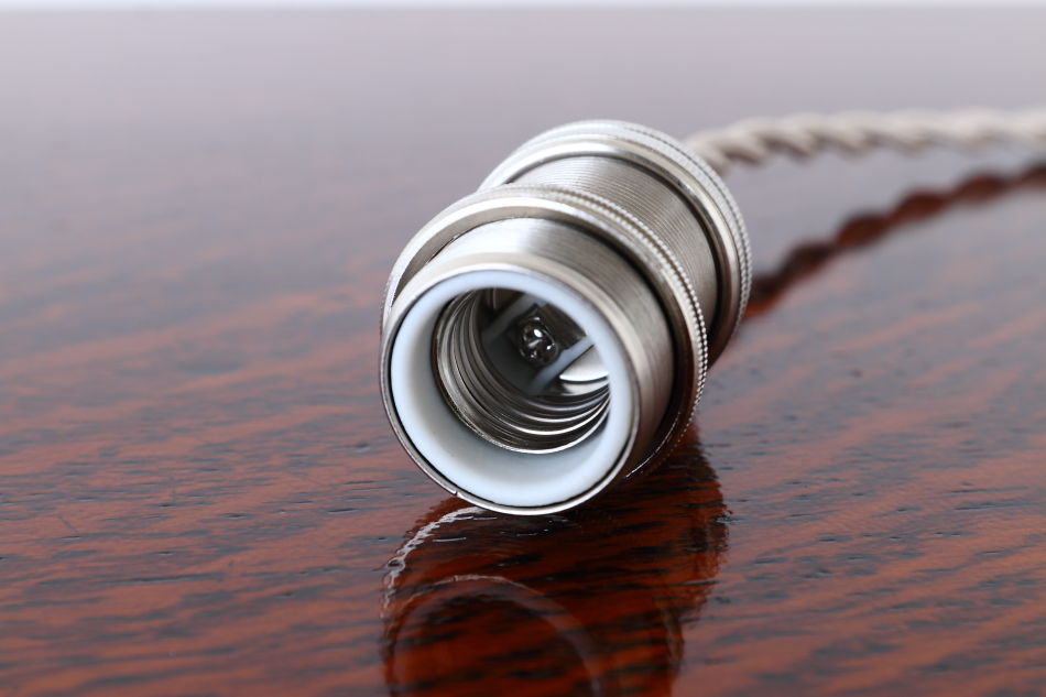 逆さ ペンダントライト おしゃれ照明 ハンドメイド グレー コード 90cm