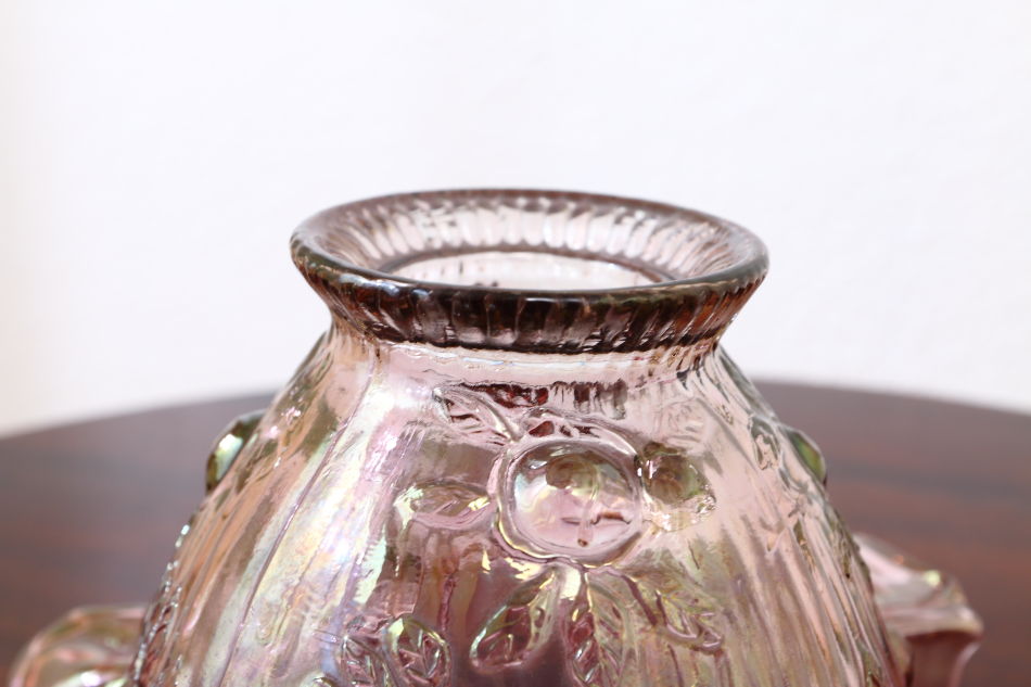 オールドフェントンFenton ローズピンクガラスランプシェード