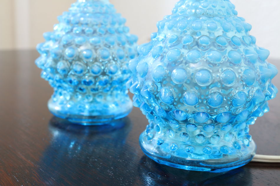 オールドフェントンFenton ブルーオパールセントホブネイルガラス