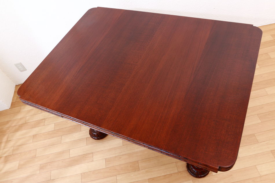 バルボスレッグ オーク ドローリーフテーブル｜アンティーク家具・照明