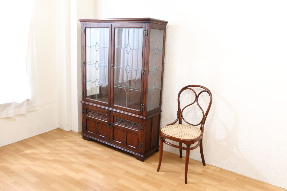 オールドチャームOld Charm ステンドグラス ディスプレイキャビネット