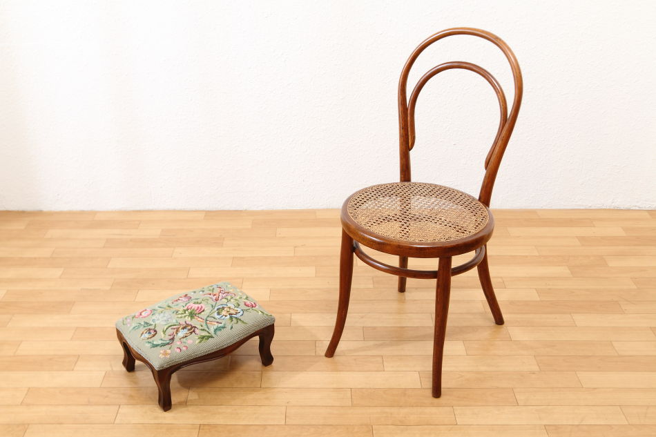 オールドフレンチスタイル ウォルナット フットスツール｜アンティーク