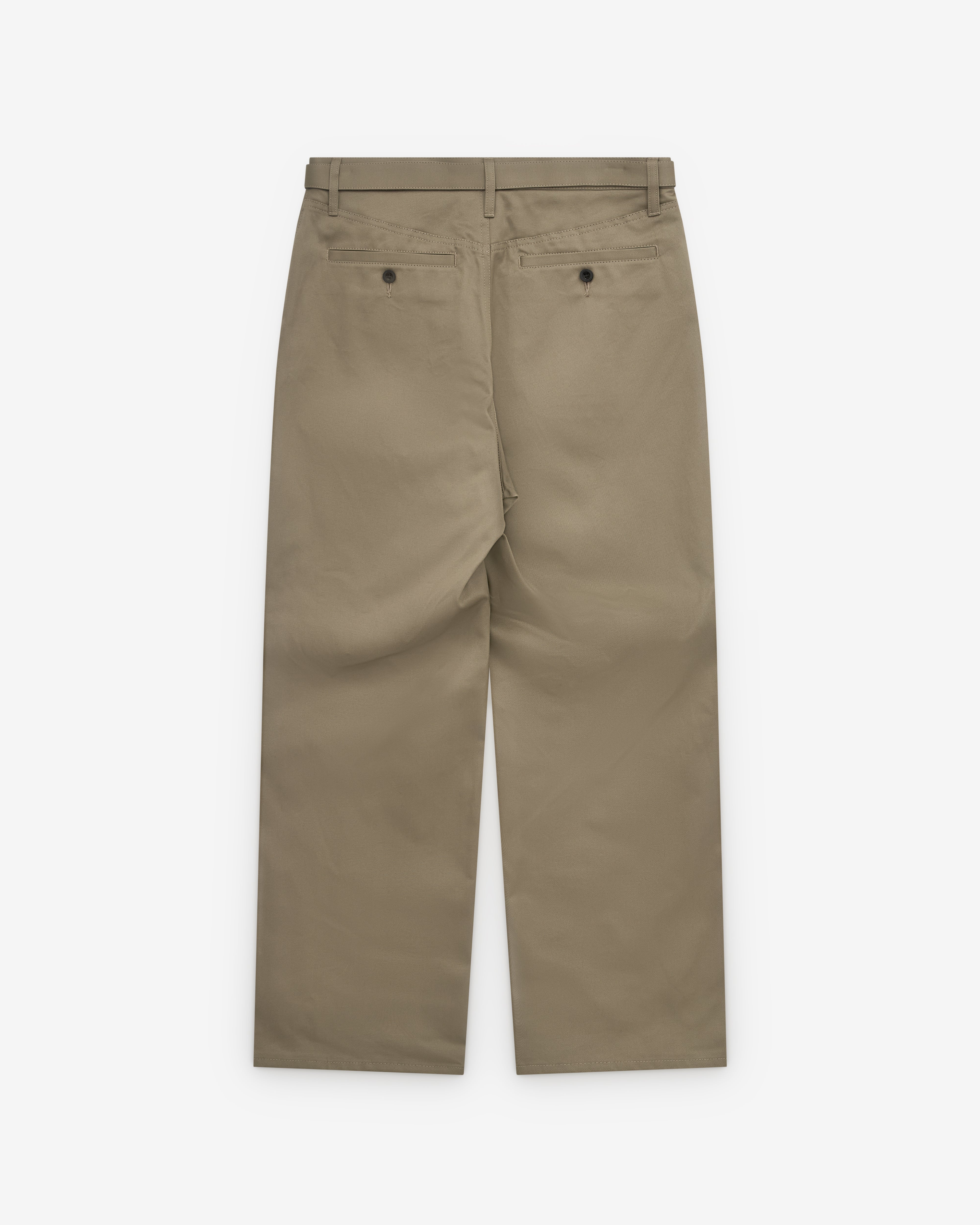 sacai: Men's Belted Chino Pants (Beige) | DSML E-SHOP