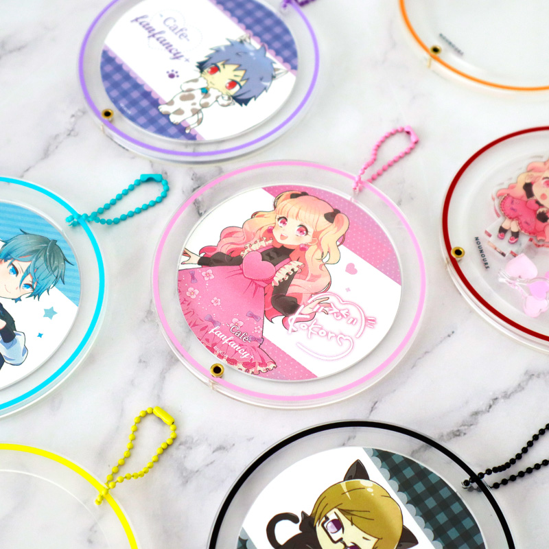 モノカラーアクリルフレーム ラウンドコースター パープル| FUKUYA