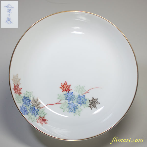 2528 深川製磁小皿8客未使用