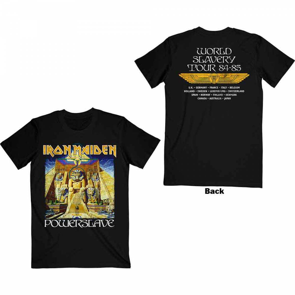 IRON MAIDEN ユニセックスTシャツ: Powerslave World Slavery Tour