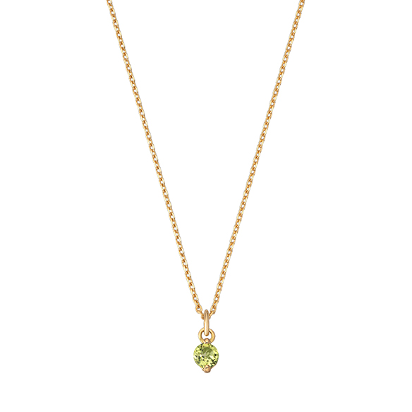 K18イエローゴールド 誕生石ペンダント 3way （8月の誕生石