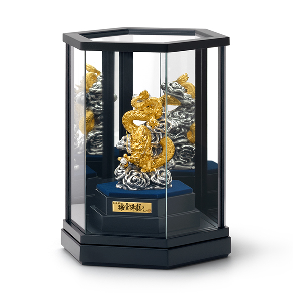 中国 乾隆年製 古銅鍍金 龍鳥文瓶 M R4597 中国 乾隆年製