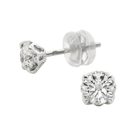 プレシューズ〕プラチナ ダイヤモンド ピアス 合計約0.6カラット | 高