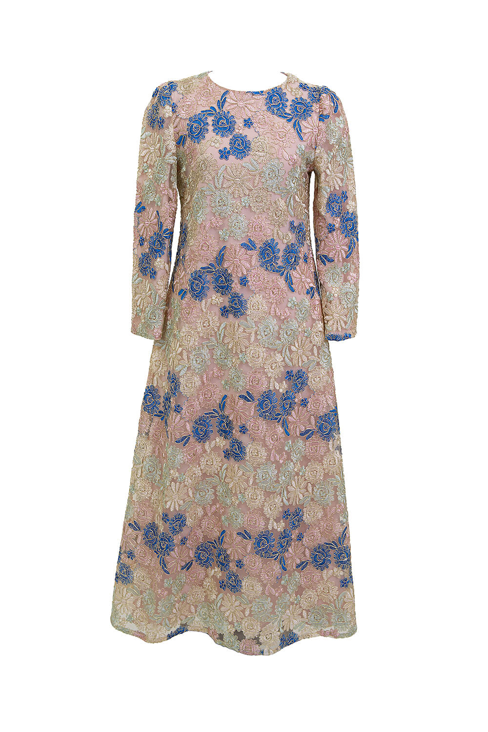 sister jane｜長袖フローラルレースドレス-ベージュ/ピンクをレンタル