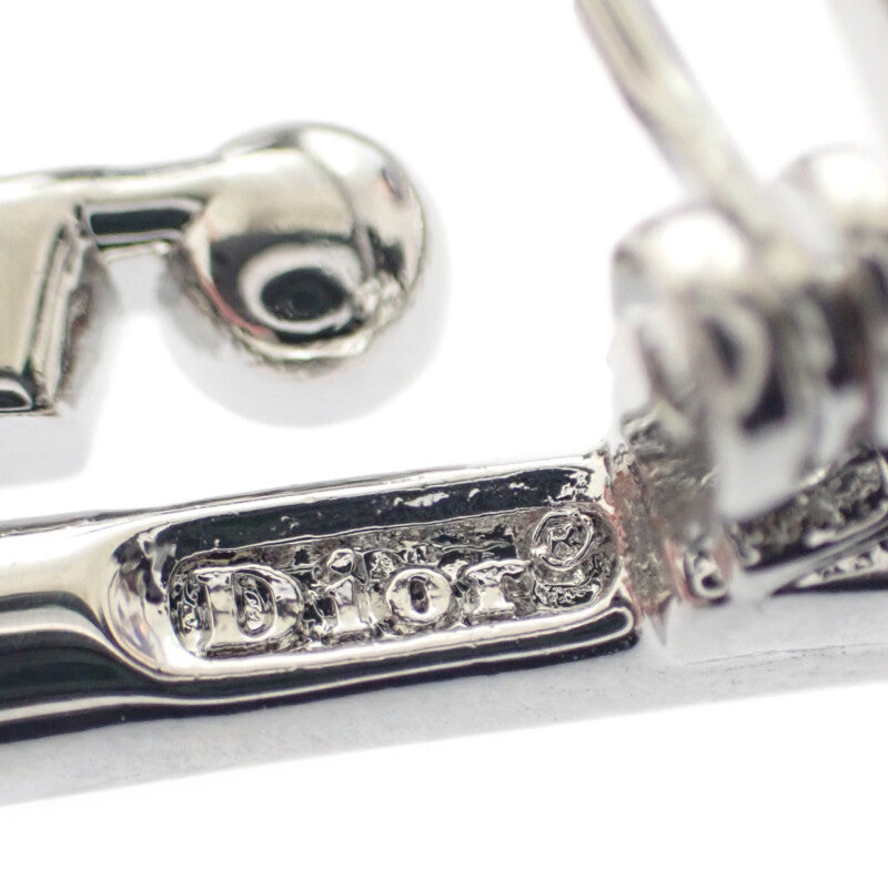 Dior ディオール ブローチ CDロゴ ラインストーンシルバーアクセサリー