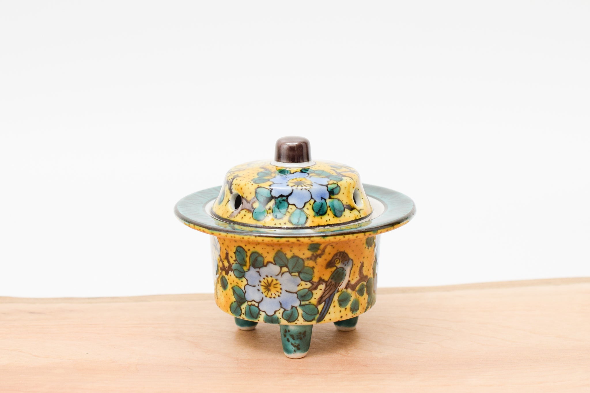 時代物 九谷焼 香炉 アンティーク 早い者勝ち 時代物 九谷焼 香炉