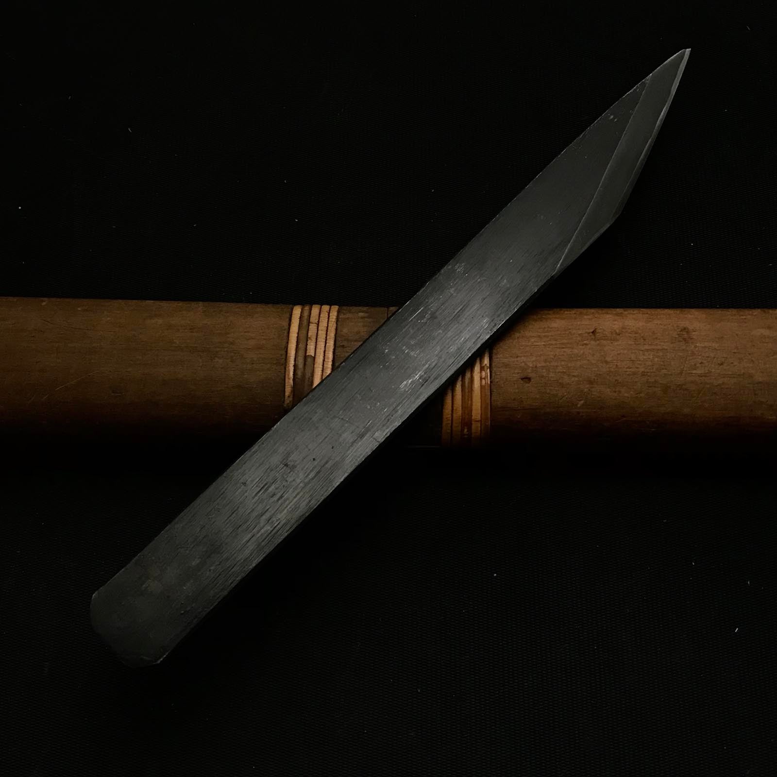 五壽年 常三郎作 黒打 切り出し小刀 右 21mm