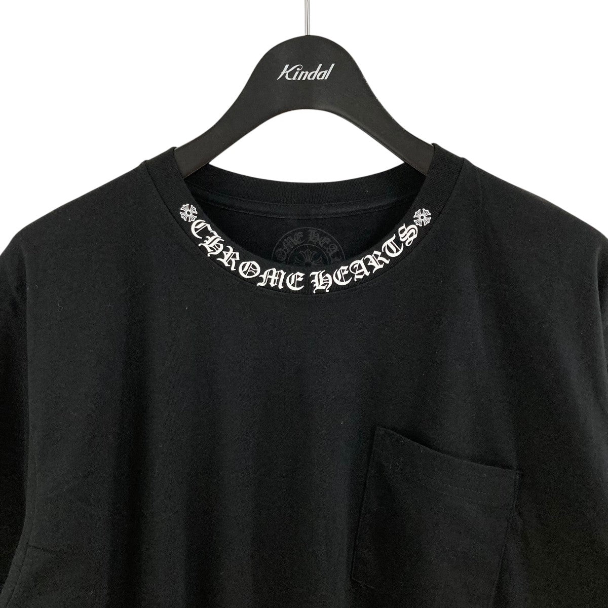 CHROME HEARTS(クロムハーツ) ネックロゴポケットTシャツ ブラック