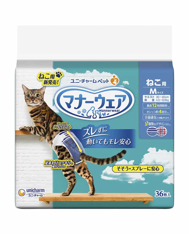 ユニ・チャーム マナーウェア ねこ用Mサイズ 36枚（4520699673157