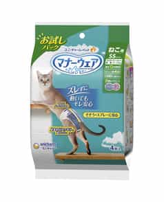 ユニ・チャーム マナーウェア ねこ用Sサイズ 16枚（4520699671184