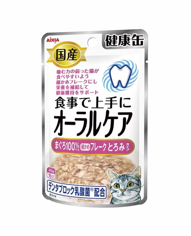 アイシア 国産健康缶パウチ オーラルケア まぐろ細かめフレーク とろみ