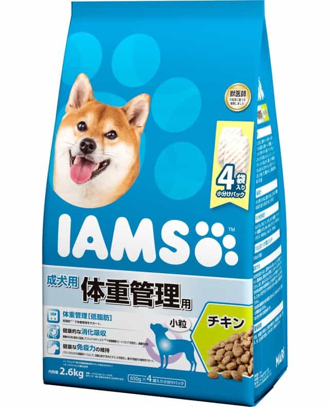 アイムス 成犬用 体重管理用 チキン 小粒 2.6kg（4902397842163）｜犬