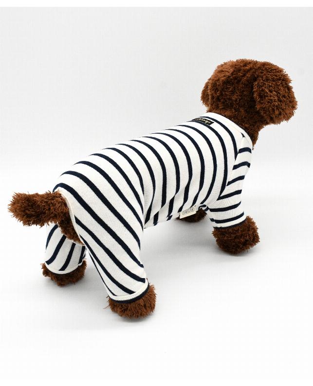 PETEMO のびのびボーダーロンパース（25PT17436）｜犬用品（犬用品