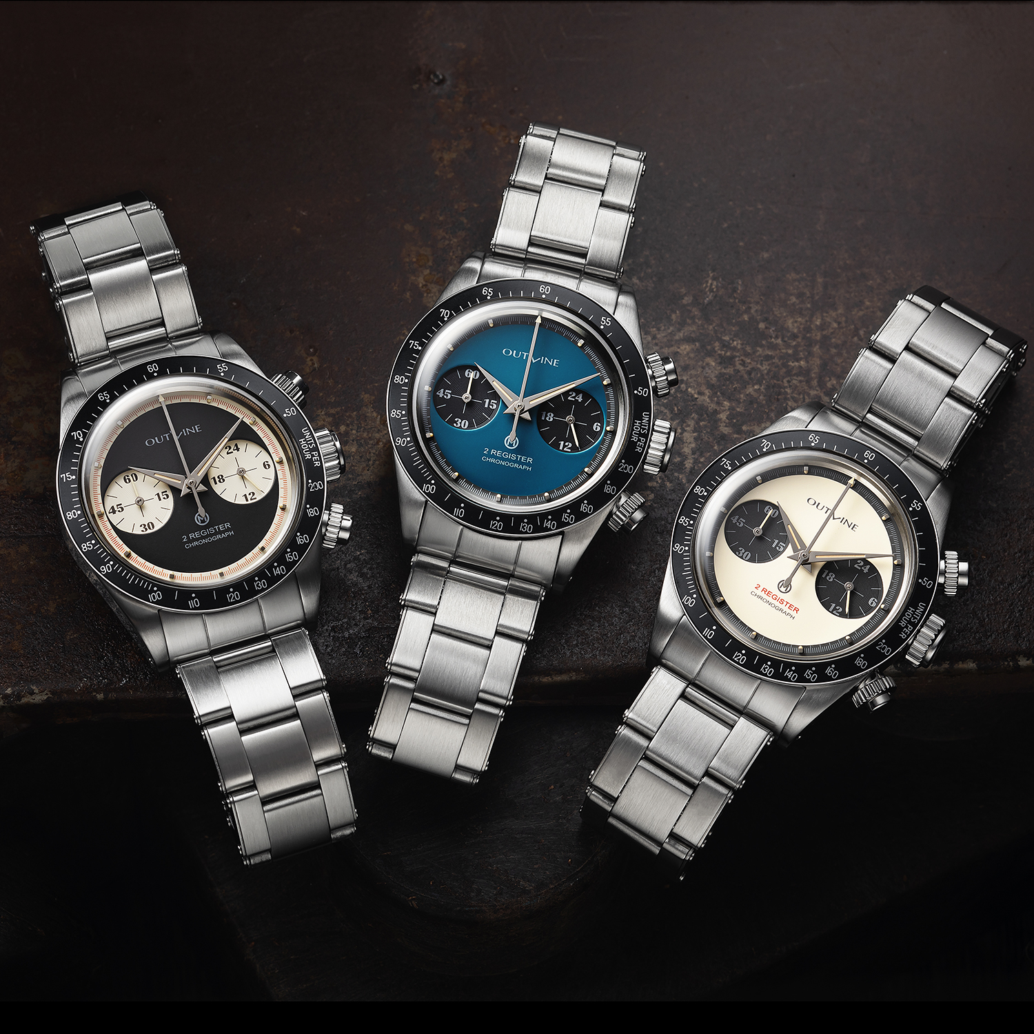 アウトライン・2レジスタークロノ シリーズ Ⅰ（ブルーグリーン）Cal