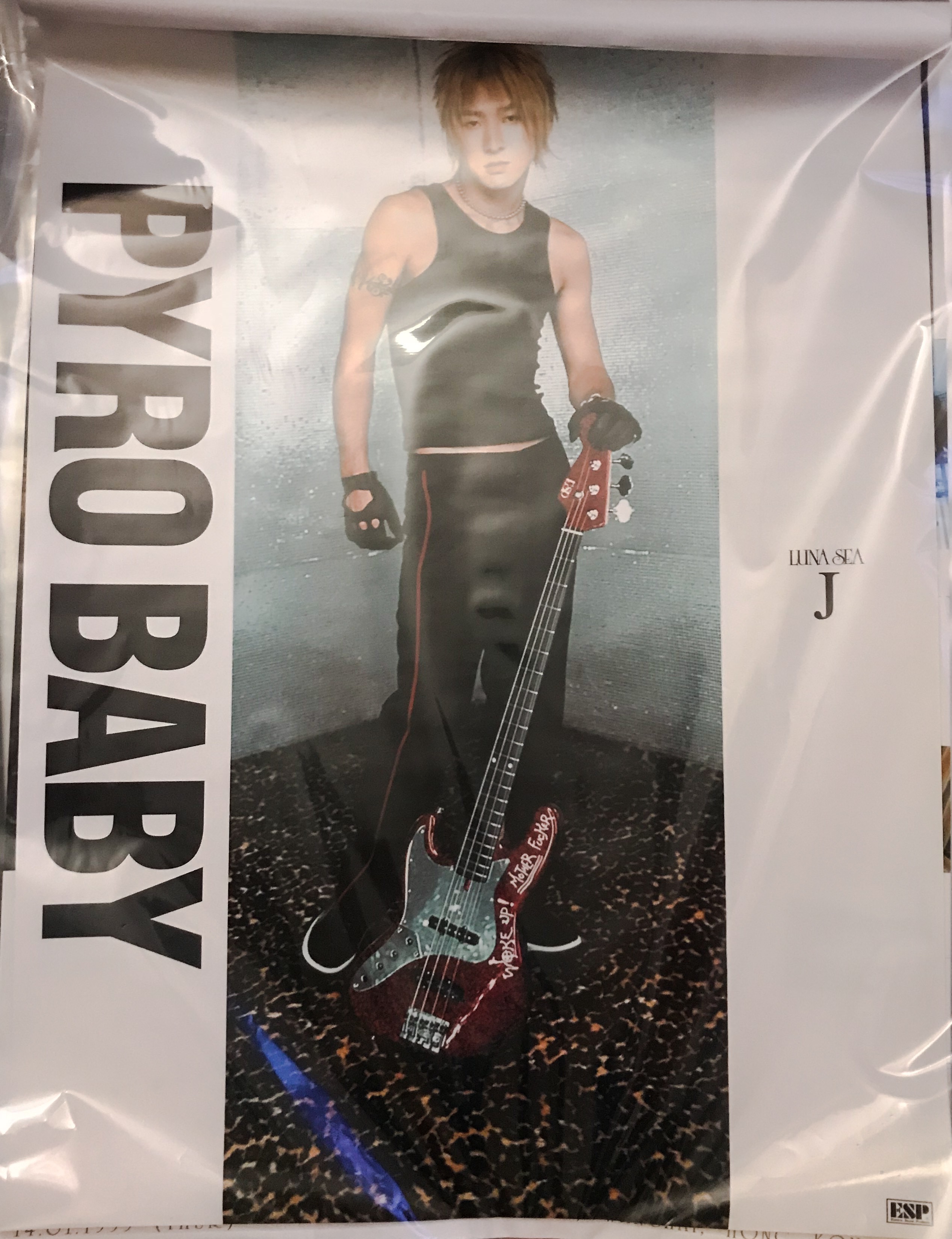 SUGIZO非売品ESPポスター白×ピンクLUNA SEAルナシーX JAPAN SUGIZO