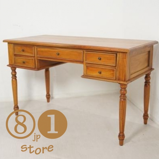 楽天市場】アンティーク調 マホガニー デスク テーブル 幅130cm