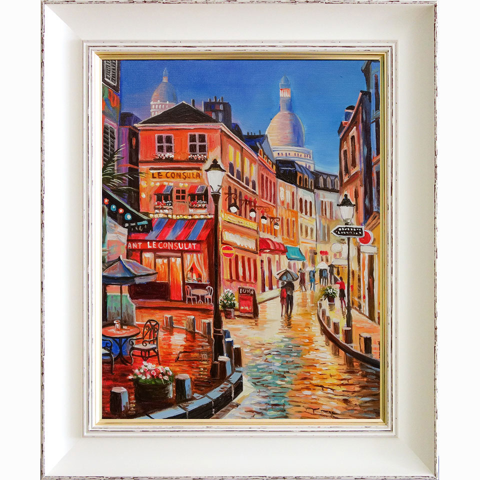 楽天市場】絵画 油絵 ロワール川畔 F8 日下部寛 直筆 8号 額装 額入り