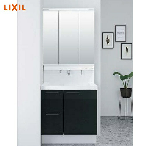 楽天市場】LIXIL EV洗面化粧台 間口750mm 奥行500 引出タイプ＋3面鏡全