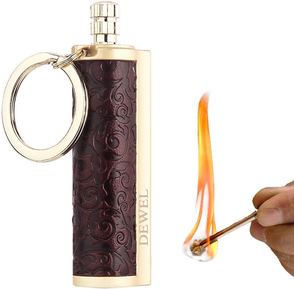 楽天市場】DEWEL オイルマッチ ライター キーリング付き 防災グッズ