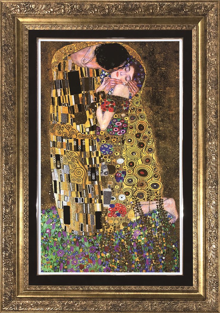 楽天市場】絵画 名画 グスタフ・クリムト The Kiss(ザ・キス