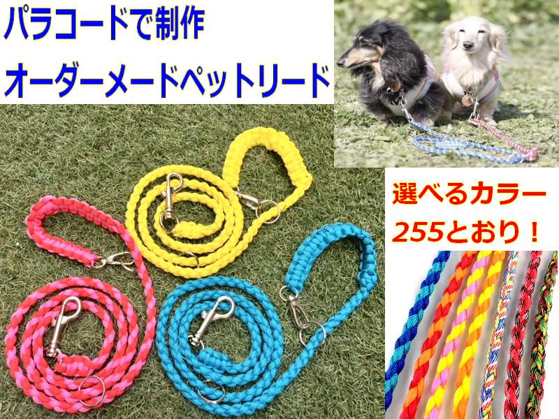 楽天市場】犬のリード ファンクションリード パラコードペット用品