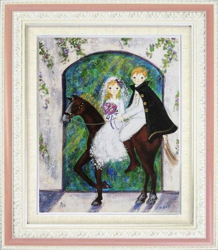 楽天市場】☆ 絵画 前田麻里 「オカリナを吹く少年」 ジグレー版画 額