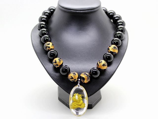 楽天市場】数珠 ネックレス オラオラ系 ヤクザ ヤンキー オニキス
