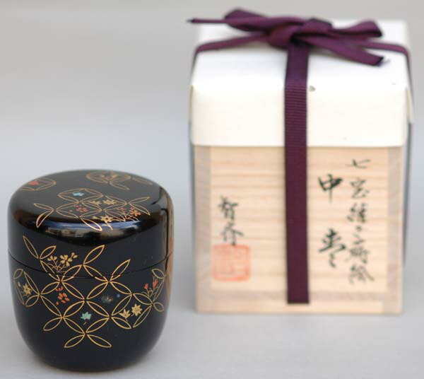 楽天市場】茶道具 棗 なつめ 中棗 黒金網目蒔絵 茶道具 茶器 棗 裏千家